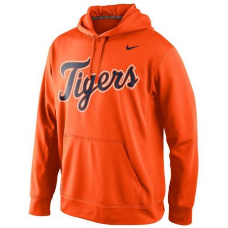 Detroit Tigers Men's KO Wordmark Perfomance Orange MLB Hoodie