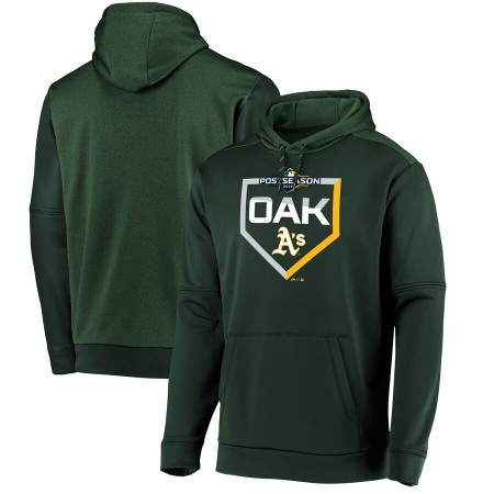 Men's Oakland Athletics Green 2019 Postseason Dugout Pullover Hoodie