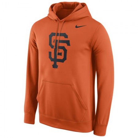 San Francisco Giants Logo Performance Pullover Orange MLB Hoodie