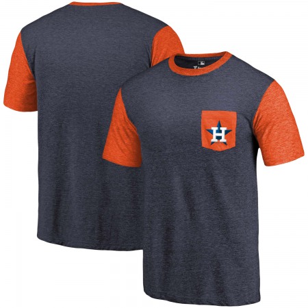 Men's Houston Astros Branded Navy-Orange Refresh Pocket T-Shirt