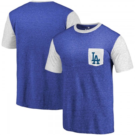 Men's Los Angeles Dodgers Branded Royal-White Refresh Pocket T-Shirt