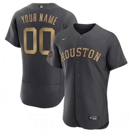 Men's Houston Astros ACTIVE Player Custom 2022 All-Star Charcoal Flex Base Stitched Baseball Jersey Men's Houston Astros ACTIVE Player Custom 2022 All-Star Charcoal Flex Base Stitched Baseball Jersey
