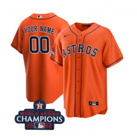Men's Houston Astros ACTIVE Player Custom Orange 2022 World Series Champions Cool Base Stitched Baseball Jersey Men's Houston Astros ACTIVE Player Custom Orange 2022 World Series Champions Cool Base Stitched Baseball Jersey