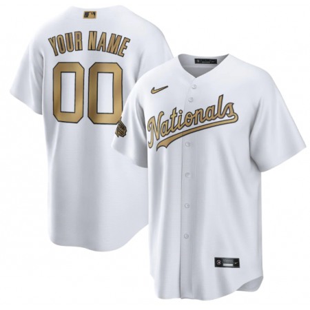 Men's Washington Nationals ACTIVE Player Custom 2022 All-Star White Cool Base Stitched Baseball Jersey Men's Washington Nationals ACTIVE Player Custom 2022 All-Star White Cool Base Stitched Baseball Jersey
