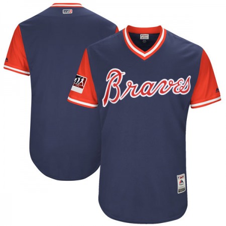 Men's Atlanta Braves Navy/Red 2018 Players' Weekend Authentic Team Stitched MLB Jersey