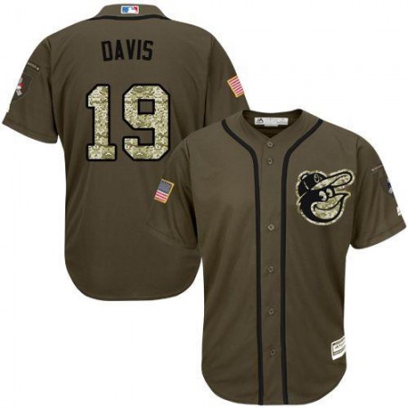 Orioles #19 Chris Davis Green Salute to Service Stitched MLB Jersey