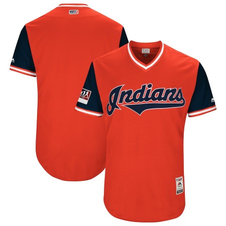 Men's Cleveland indians Red/Navy 2018 Players' Weekend Team Stitched MLB Jersey