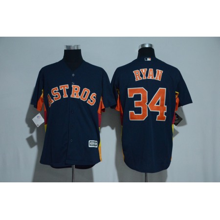 Men's Houston Astros #34 Nolan Ryan Navy Alternate Cool Base Stitched MLB Jersey
