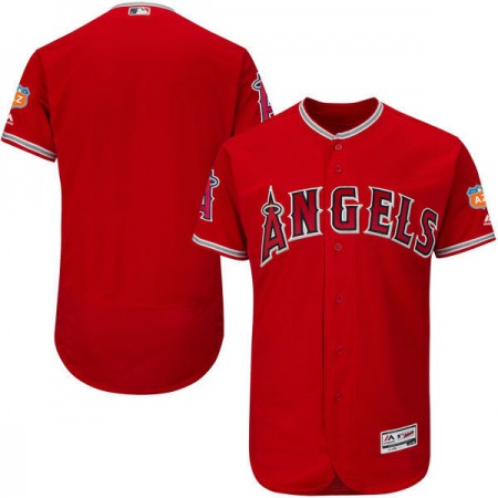 Men's Los Angeles Angels of Anaheim Alternate Red 2016 Spring Training Flex Base Authentic Collection Team Stitched MLB Jersey