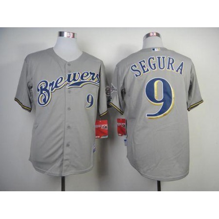 Brewers #9 Jean Segura Grey Cool Base Stitched MLB Jersey