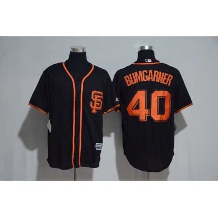 Men's San Francisco Giants #40 Madison Bumgarner Black Alternate 2017 Cool Base Player Stitched MLB Jersey