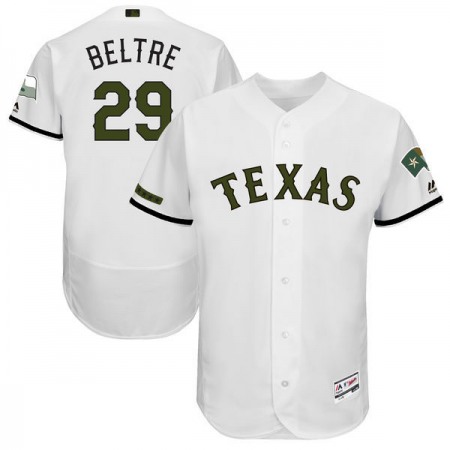 Men's Texas Rangers #29 Adrian Beltre White 2017 Memorial Day Authentic Collection Flex Base Player Stitched MLB Jersey