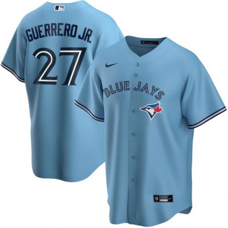 Men's Toronto Blue Jays #27 Vladimir Guerrero Jr. Blue Cool Base Stitched Jersey