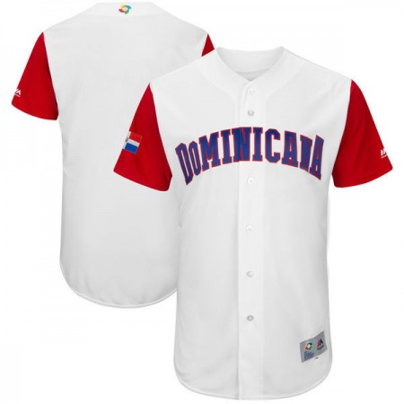 Men's Dominican Republic Baseball White 2017 World Baseball Classic Team Stitched WBC Jersey