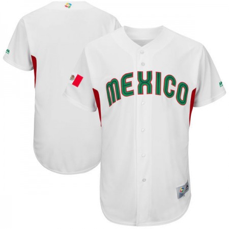 Men's Mexico Baseball White 2017 World Baseball Classic Team Stitched WBC Jersey