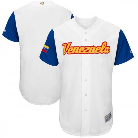 Men's Venezuela Baseball White 2017 World Baseball Classic Team Stitched WBC Jersey