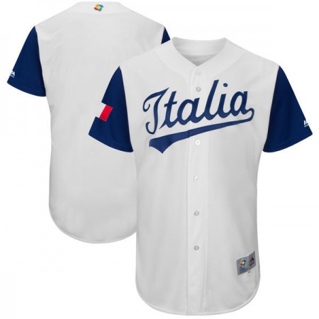 Men's italy Baseball White 2017 World Baseball Classic Team Stitched WBC Jersey