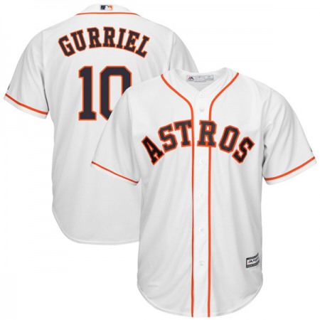 Women's Houston Astros #10 Yuli Gurriel White 2019 Cool Base Stitched MLB Jersey(Run Small)