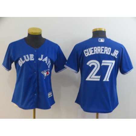 Women's New Toronto Blue Jays #27 Vladimir Guerrero Jr. Royal Cool Base Stitched MLB Jersey