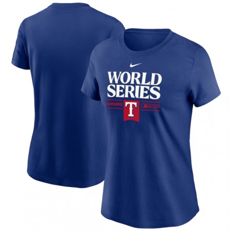 Women's Texas Rangers 2023 Royal World Series Collection Dugout T-Shirt(Run Small)