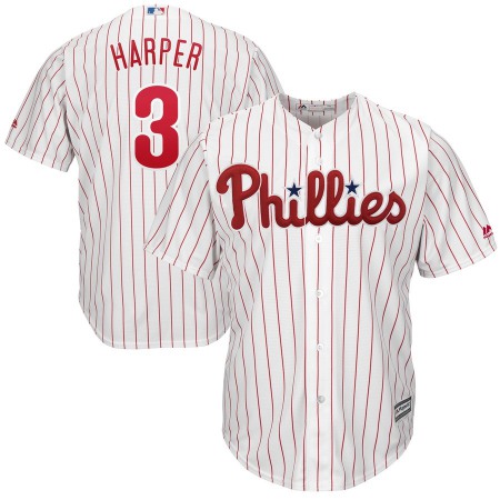 Youth Philadelphia Phillies #3 Bryce Harper White Home Cool Base Stitched MLB Jersey