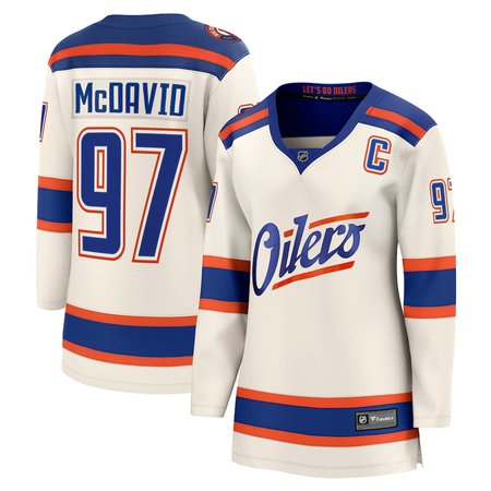 Women's Edmonton Oilers #97 Connor McDavid Light Beige Alternate Jersey