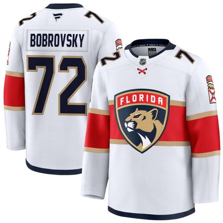 Men's Florida Panthers #72 Sergei Bobrovsky White Premium Jersey