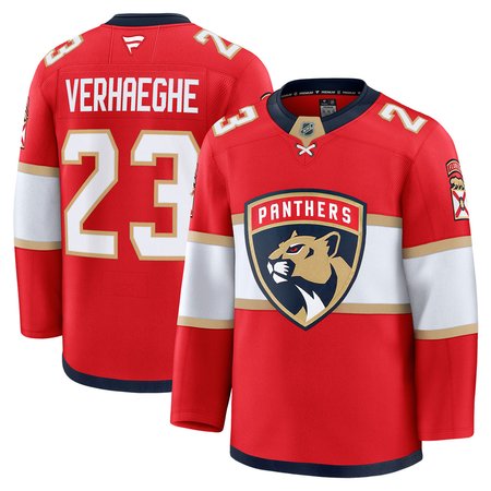 Men's Florida Panthers #23 Carter Verhaeghe Red Premium Jersey
