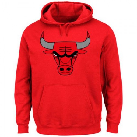 Chicago Bulls Current Logo Tech Patch Pullover Hoodie Red