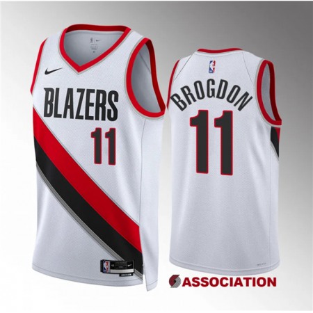 Men's Portland Trail Blazers #11 Malcolm Brogdon White Association Edition Stitched Basketball Jersey Men's Portland Trail Blazers #11 Malcolm Brogdon White Association Edition Stitched Basketball Jersey