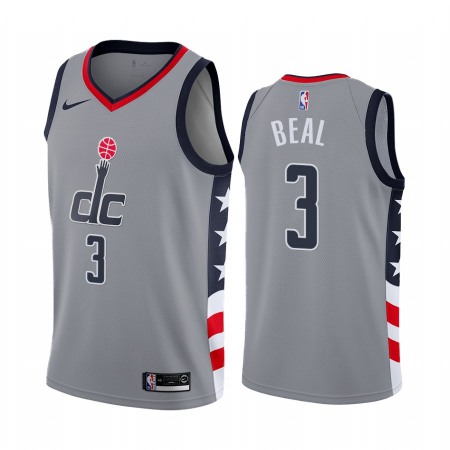 Men's Washington Wizards #3 Bradley Beal Grey City Edition Stitched Jersey Men's Washington Wizards #3 Bradley Beal Grey City Edition Stitched Jersey