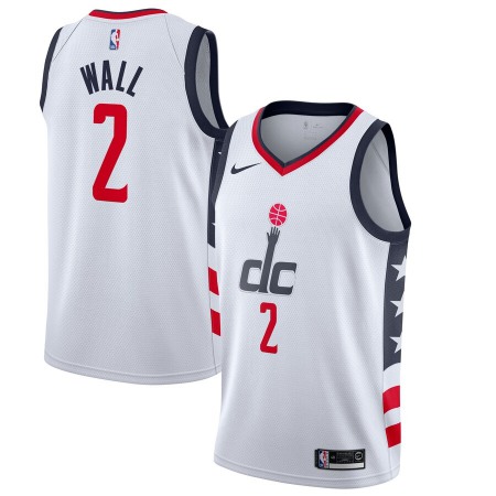 Men's Washington Wizards #2 John Wall White 2019 City Edition Stitched NBA Jersey Men's Washington Wizards #2 John Wall White 2019 City Edition Stitched NBA Jersey