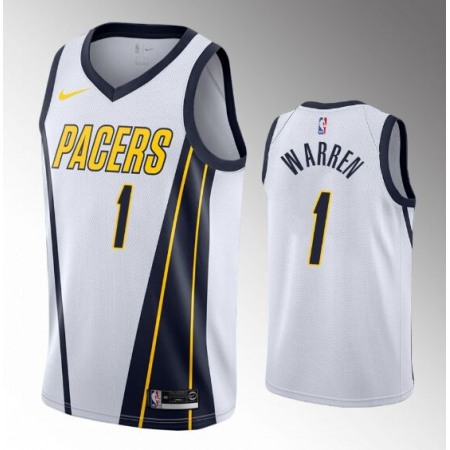 Men's Indiana Pacers #1 T.J. Warren White Stitched Jersey Men's Indiana Pacers #1 T.J. Warren White Stitched Jersey