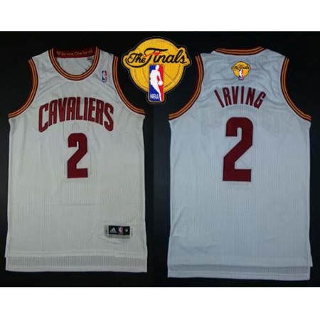 Revolution 30 Cavaliers #2 Kyrie Irving White The Finals Patch Stitched NBA Jersey