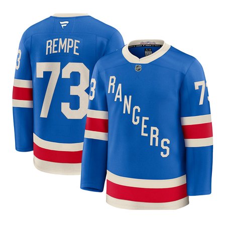 Men's New York Rangers #73 Matt Rempe Blue Centennial Premium Jersey
