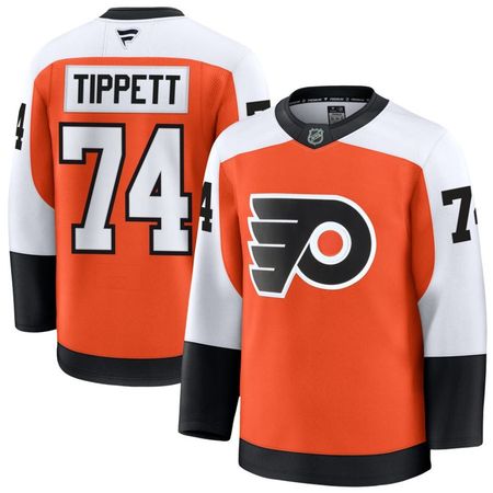 Men's Philadelphia Flyers #74 Owen Tippett Orange Home Premium Jersey