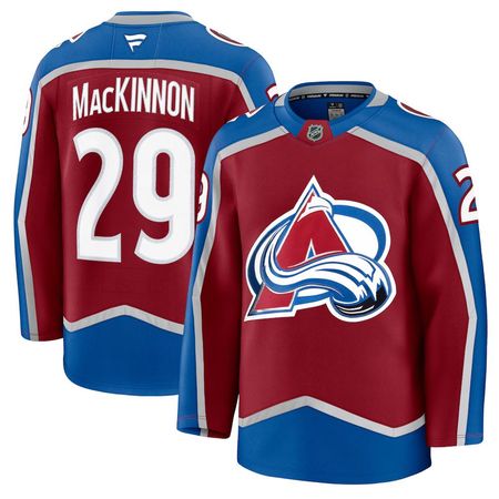 Men's Colorado Avalanche #29 Nathan MacKinnon Burgundy Home Premium Jersey
