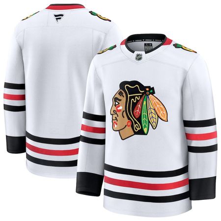 Men's Chicago Blackhawks White Away Premium Jersey