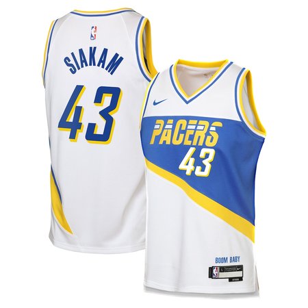 Youth Indiana Pacers #43 Pascal Siakam White 2025/26 City Edition Swingman Jersey
