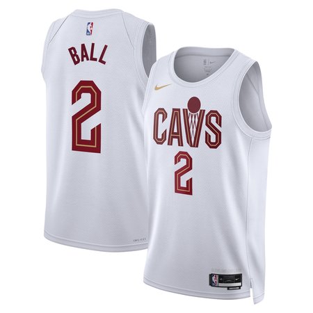 Men's Cleveland Cavaliers #2 Lonzo Ball White Association Edition Swingman Jersey