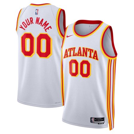 Youth Atlanta Hawks White Swingman Association Edition Custom Jersey