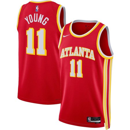 Women's Atlanta Hawks #11 Trae Young Red Swingman Icon Edition Jersey