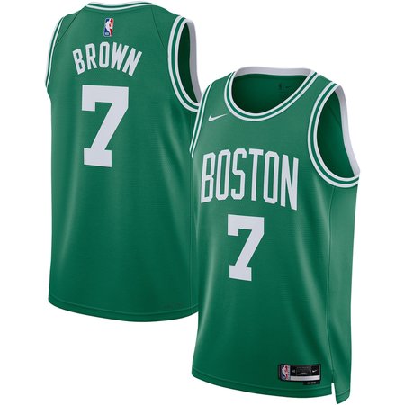 Women's Boston Celtics #7 Jaylen Brown Kelly Green Swingman Icon Edition Jersey