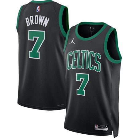 Women's Boston Celtics #7 Jaylen Brown Black Swingman Statement Edition Jersey