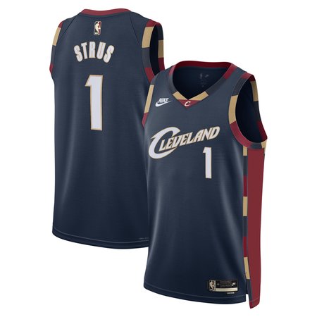 Men's Cleveland Cavaliers #1 Max Strus White Association Edition Swingman Jersey