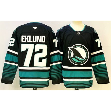 Youth San Jose Sharks #72 William Eklund Black 2024-25 Alternate Stitched Hockey Jersey