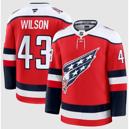 Men's Washington Capitals #43 Tom Wilson Red 2025-26 Alternate Stitched Hockey Premium Jersey