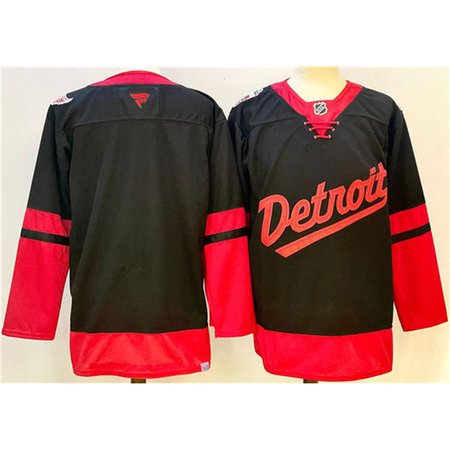Youth Detroit Red Wings Blank Black 2024-25 Stitched Jersey