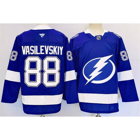 Youth Tampa Bay Lightning #88 Andrei Vasilevskiy 2024-25 Blue Stitched Jersey