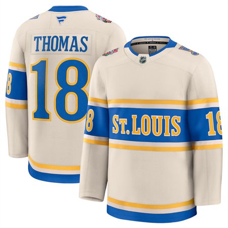 Youth St. Louis Blues #18 Robert Thomas Cream 2024-25 Winter Classic Stitched Hockey Jersey